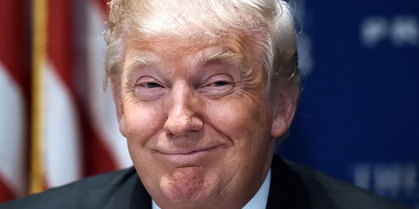 Trump smirking